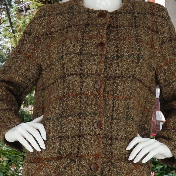 Checkered Wool Sweater Jacket - Picture 13 of 13